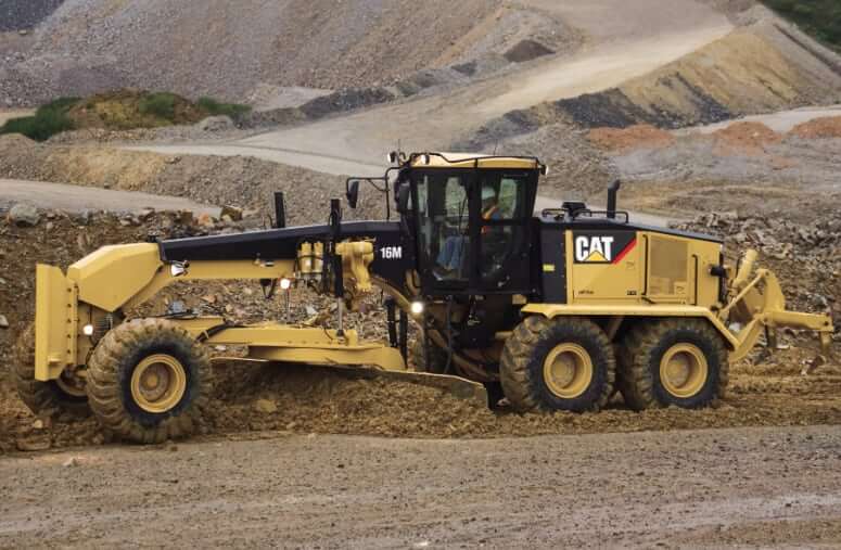 Размеры, вес и ТТХ грейдера CAT 16M