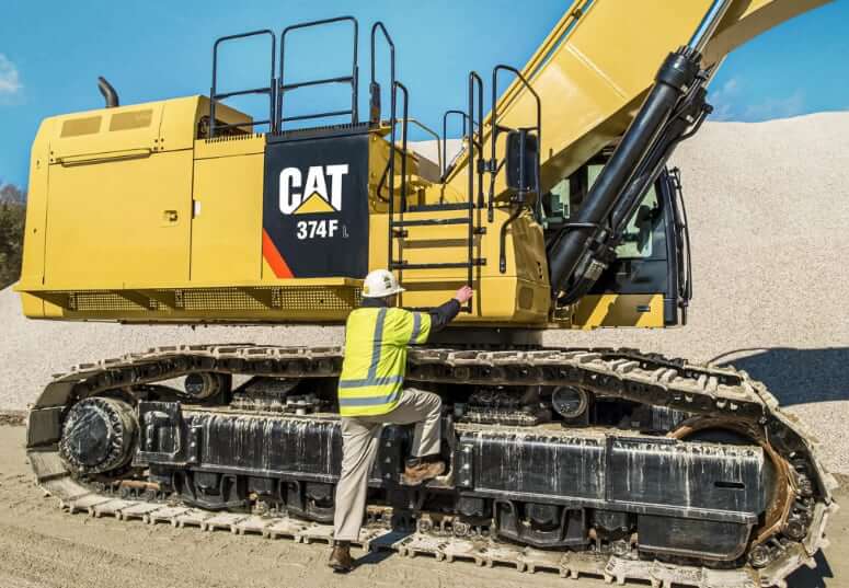 ТТХ ходовой части гусеничного экскаватора CAT 374F L