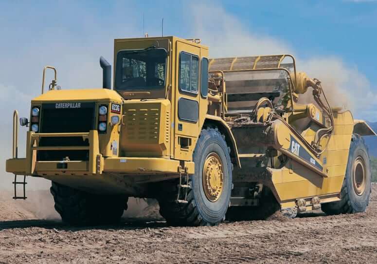 Вес, габариты и размеры скрепера CAT 623G