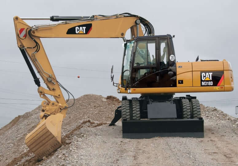 ТТХ колесного экскаватора CAT M318D