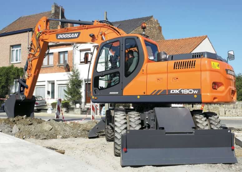 ТТХ колесного экскаватора Doosan DX190W