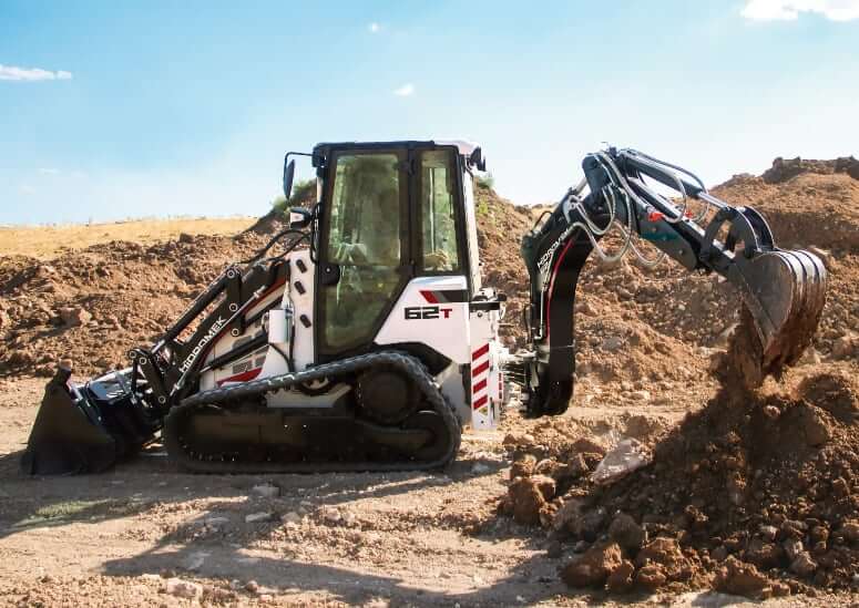 Размеры гусеничного мини экскаватора-погрузчика Hidromek HMK 62 T