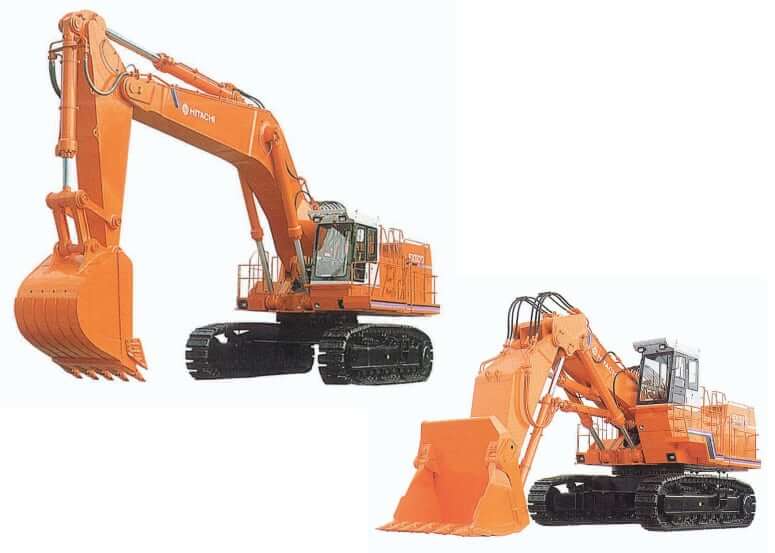Размеры и вес экскаватора Hitachi EX1100