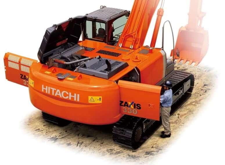 Объемы заправочных жидкостей Hitachi ZX330-3