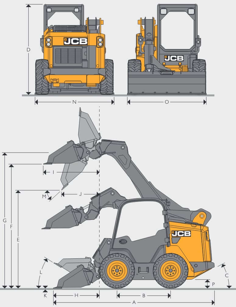 Вес и размеры JCB 205