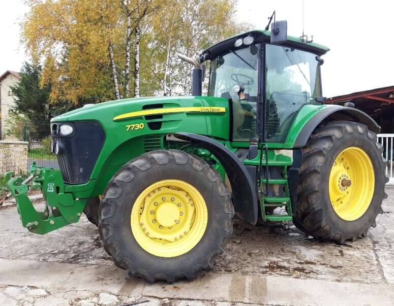 Размеры и вес трактора John Deere 7730
