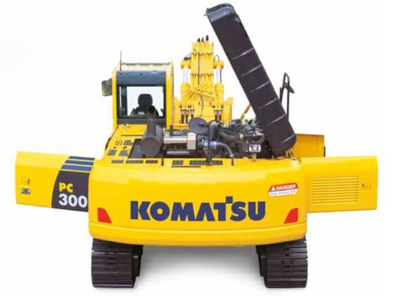 Komatsu PC300-8M0 объемы заправочных жидкостей