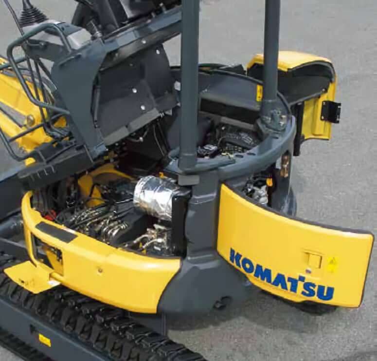Объемы заправочных жидкостей Komatsu PC30MR-3