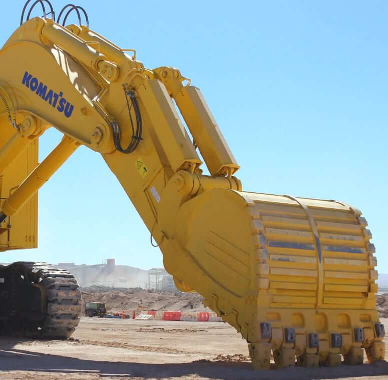 Емкость ковша обратной лопаты Komatsu PC8000-6