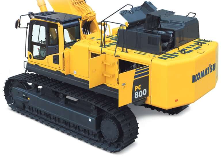 Объемы заправочных жидкостей экскаватора Komatsu PC800LC-8