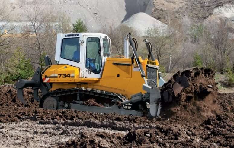 Размеры, вес и ТТХ бульдозера Liebherr PR 734 LGP