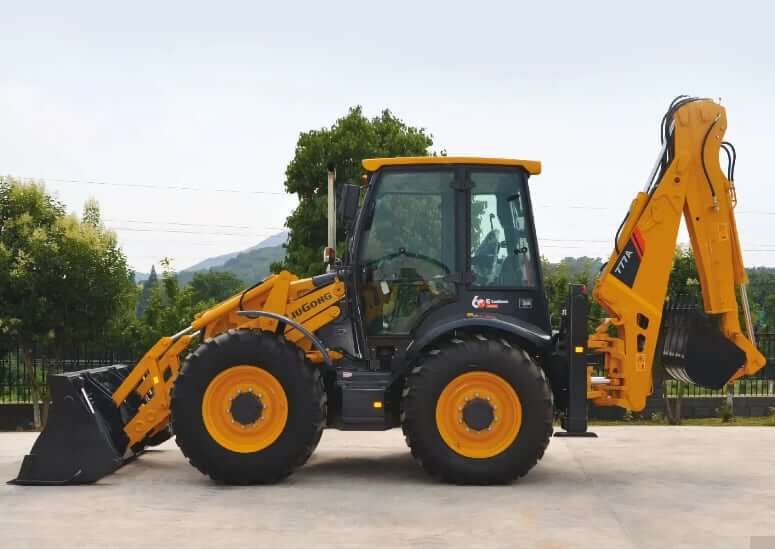 Габариты равноколесного экскаватора-погрузчика LiuGong CLG 777A-S