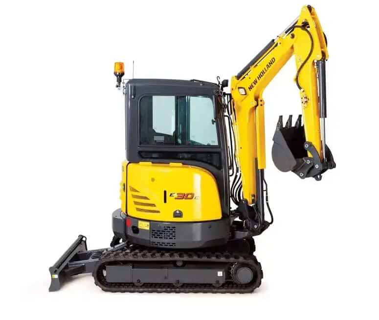 Размеры и вес мини-экскаватора New Holland E30C