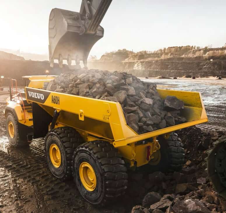Емкость кузова и грузоподъемность Volvo A60H