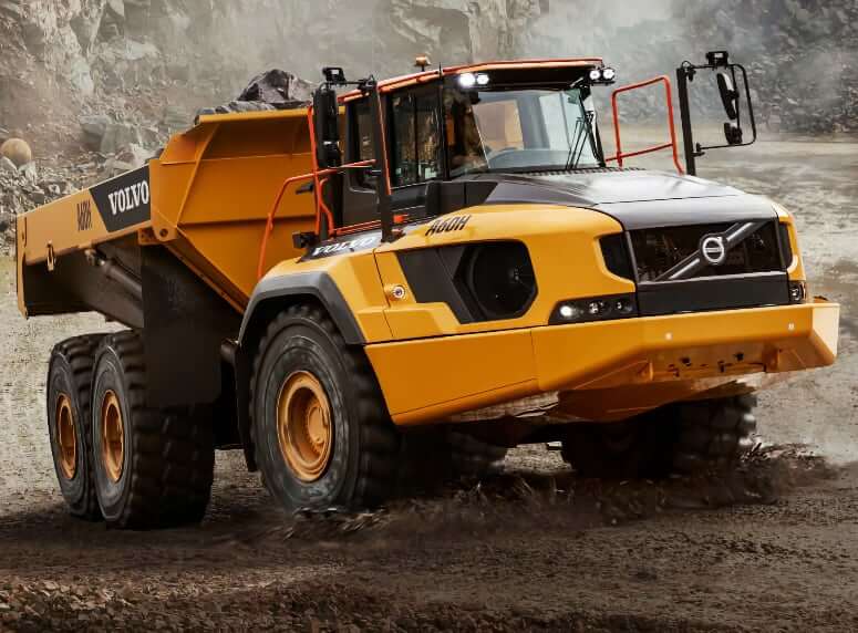 Размер колес и ТТХ подвески самосвала Volvo A60H